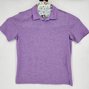 Municipal Polo Shirt Mens Large Performance Sport‎ Utility Gear Lavender Purple